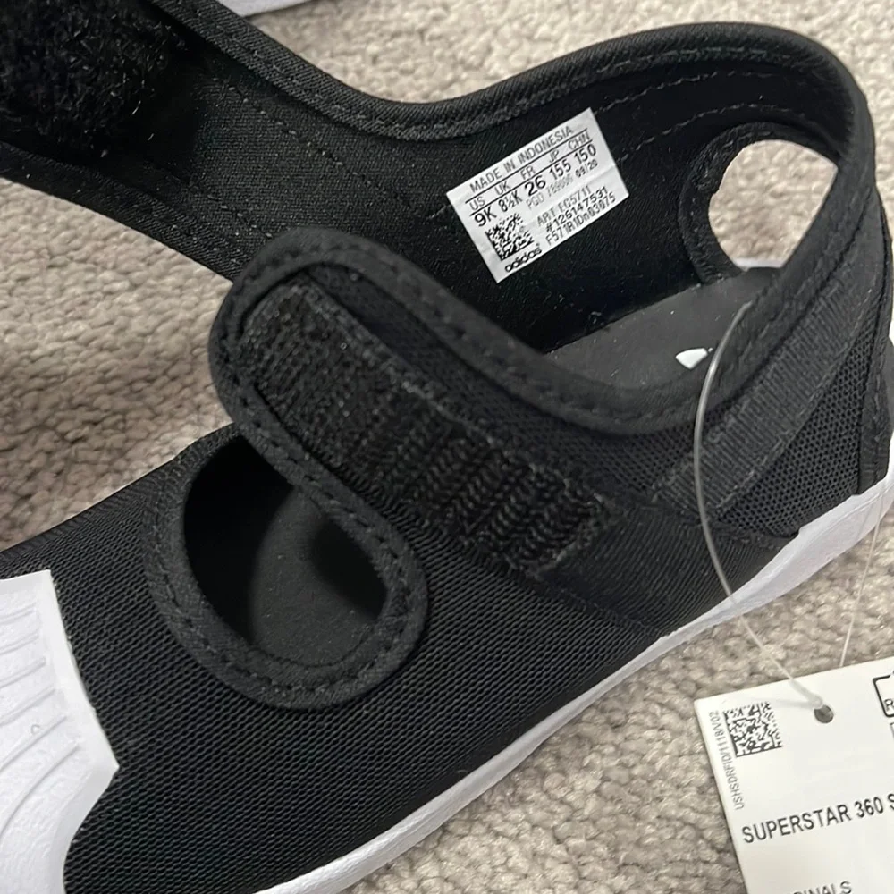 New Kids Adidas Originals Superstar 360 Velco Sandals